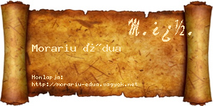 Morariu Édua névjegykártya
